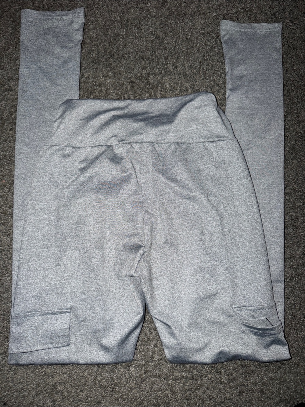 Women High-Waist Light Gray Performance Leggings